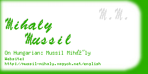 mihaly mussil business card